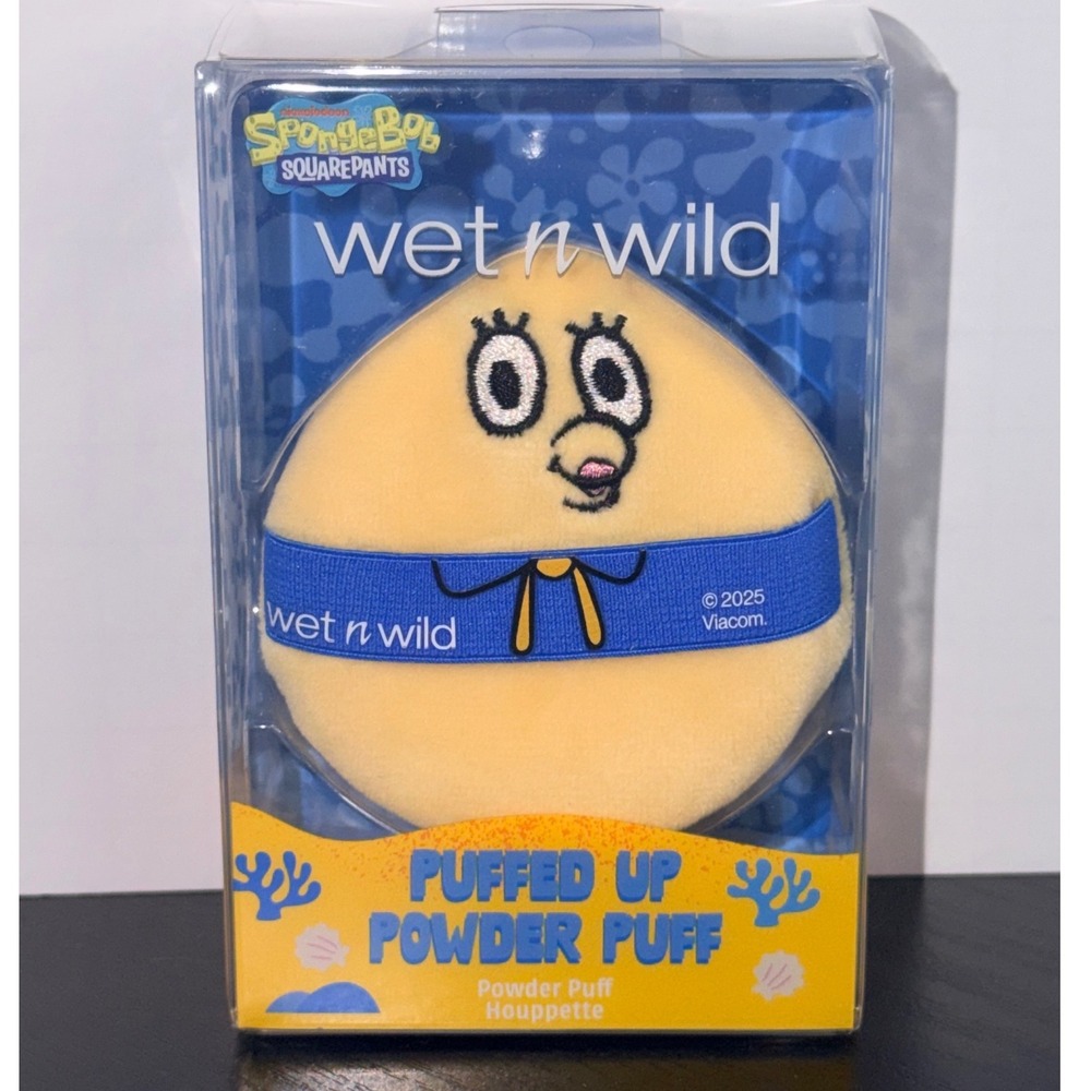 Wet n Wild SpongeBob SquarePants Puffed Up Powder Puff Yellow Makeup Tool NEW